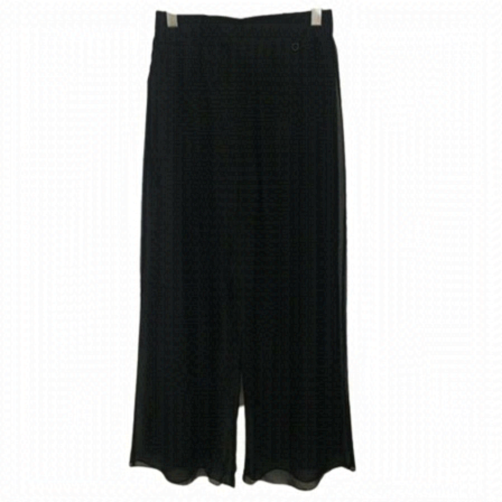 RUDSAK Black Double Layer Flowy Silk Pants